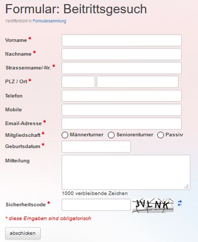beitrittsformular